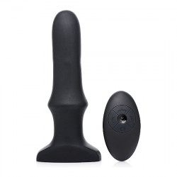PLUG INFLABLE DE SILICONA CON VIBRACIoN NEGRO