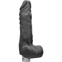 PENE REALiSTICO CON VIBRACIoN 23CM NEGRO