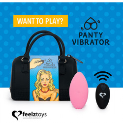 FEELZTOYS BALA VIBRADORA CON MANDO PARA BRAGUIITA ROSA