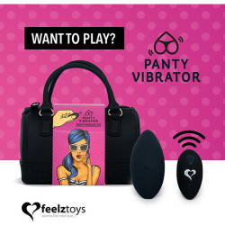 FEELZTOYS BALA VIBRADORA CON MANDO PARA BRAGUIITA NEGRO