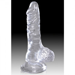 KING COCK DILDO REALISTA TRANSPARENTE 89 CM