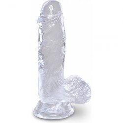 KING COCK DILDO REALISTA TRANSPARENTE 101 CM