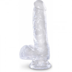 KING COCK DILDO REALISTA TRANSPARENTE 135 CM