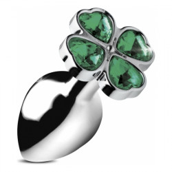 LUCKY CLOVER GEM PLUG ANAL LARGO TREBOL PLATA