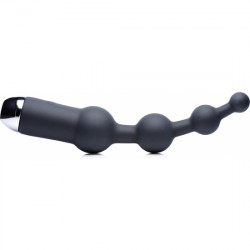 10X BOLAS ANALES SILICONA CON VIBRADOR NEGRO