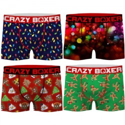 PACK 4 CALZONCILLOS CRAZY BOXER FIESTA PARA HOMBRE