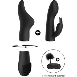 PLEASURE KIT 1 DOS JUGUETES VIBRADORES NEGRO
