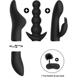 PLEASURE KIT 6 VIBRANDE CLITORIS NEGRO