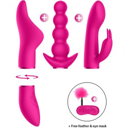 PLEASURE KIT 6 VIBRANDE CLITORIS ROSA