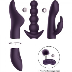 PLEASURE KIT 6 VIBRANDE CLITORIS PURPURA