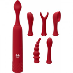 IQUIVER SET PEQUEyO VIBRADOR 7 PIEZAS ROJO VELVET