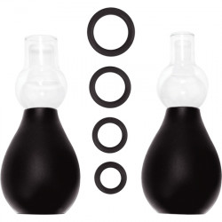 OUCH SET ERECTOR DE PEZONES NEGRO