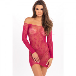 OPEN SEASON MINI VESTIDO HOMBROS DESCUBIERTOS ROSA