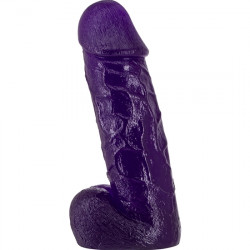 PENE REALISTICO CON TESTICULOS 20CM MORADO