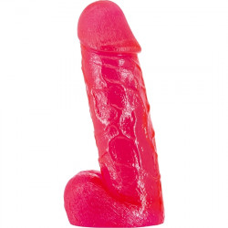 PENE REALISTICO CON TESTICULOS 20CM ROJO