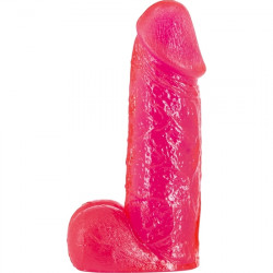 PENE REALISTICO CON TESTICULOS 15CM ROJO