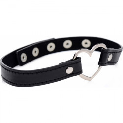 GARGANTILLA DARK HEART CHROME NEGRO