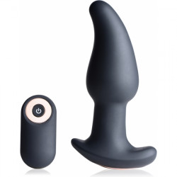 GYRO M 10X CURVED RIMMING PLUG VIBRADOR CON MANDO NEGRO