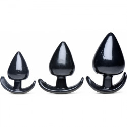 SET DE PLUG ANAL FORMA PICAS NEGRO