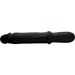 CONSOLADOR VIBRADOR Y DE EMPUJE AUTOMATICO 8X POUNDER CON MANGO NEGRO