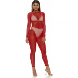 BODY DE MALLA MICRO NET MOCK NET ROJO