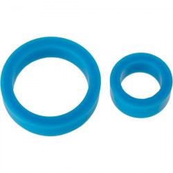 TITANMEN ANILLOS SILICONA PACK DOBLE AZUL