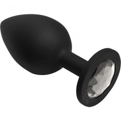 BOOTY BLING SPADE LARGE PLUG DE SILICONA CON PERLA PLATEADA