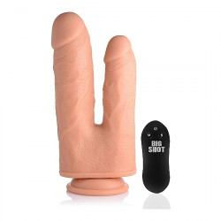 PENE REALiSTICO DOBLE CON VIBRADOR 10 VELOCIDADES