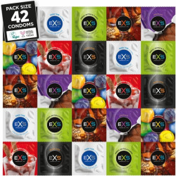 EXS PACK PRESERVATIVOS VARIADOS SABORES 42 UDS
