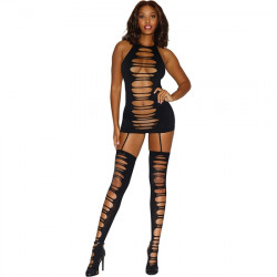 VESTIDO LIGERO OPAQUE SLASH DMD NEGRO