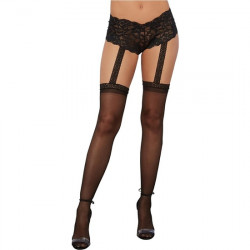 GARTERHOSE CON LIGUERO NEGRO