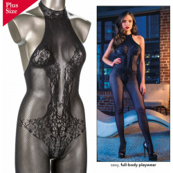 HALTER LACE BODY SUIT 