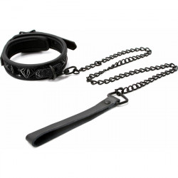 COLLAR Y CORREA SINFUL 1 INCH NEGRO