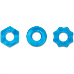 SET ANILLOS SILICONA RENEGADE CHUBBIES AZUL