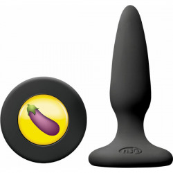 PLUG SILICONA MEDIANO MOJIS DCK BERENJENA NEGRO