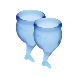 SATISFYER FEEL SECURE COPA MENSTRUAL AZUL OSCURO