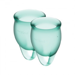 SATISFYER FEEL CONFIDENT COPA MENSTRUAL VERDE OSCURO
