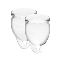 SATISFYER FEEL CONFIDENT COPA MENSTRUAL TRANSPARENTE