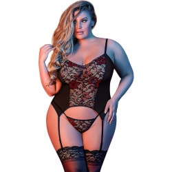 MERRY WIDOW G BODY CON CORREA DE LIGA NEGRO