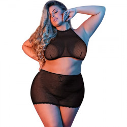 SEXYTIME SET BLUSA Y MINIFALDA NEGRO