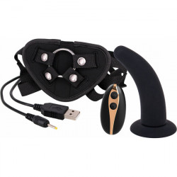 ARNeS CON DILDO Y VIBRACIoN 125CM NEGRO