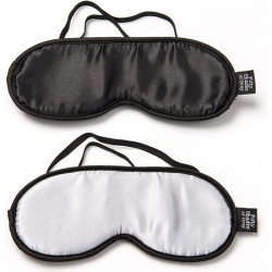 NO PEEKING KIT DE 2 MaSCARAS SATeN NEGRO BLANCO