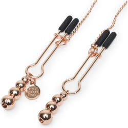ALL SENSATION CADENAS CON PINZAS PARA PEZONES Y CLiTORIS ORO