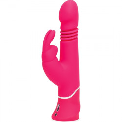 HAPPY RABBIT THRUSTING REALISTIC VIBRADOR RAMPANTE ROSA