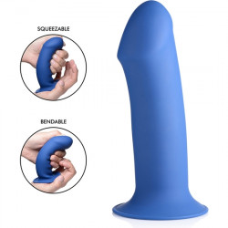 SQUEEZABLE THICK DILDO DE SILICONA AZUL