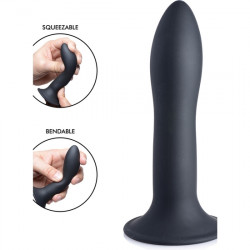 SQUEEZABLE SLENDER DILDO SILICONA NEGRO