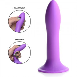 SQUEEZABLE SLENDER DILDO SILICONA MORADO