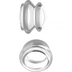 CLEAR PLUNGERS ESTIMULADORES PEZONES SILICONA TAMAyO GRANDE TRANSPARENTE