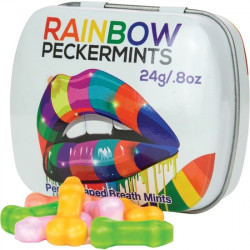 GOMINOLAS CON FORMA DE PENE DISEyO ARCOIRIS