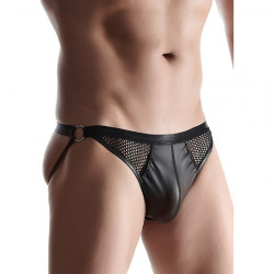 WETLOOK MENS APERTURA TRASERA NEGRO